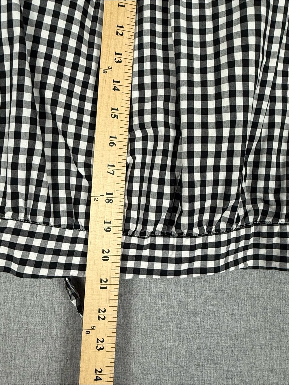 Madewell Gingham Wrap Puff Sleeve Crop Top Large Cotton - Picture 8 of 13